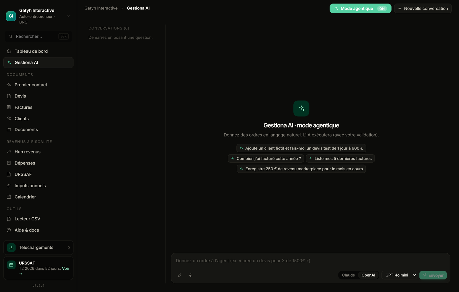 Assistant IA — conversation naturelle avec vos données fiscales